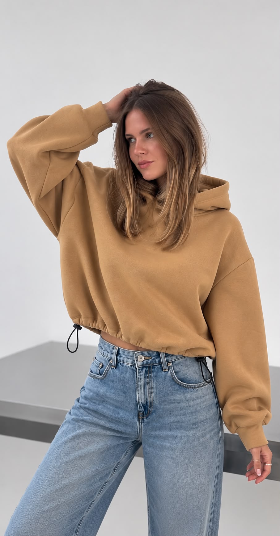 SW580 Camel Cosy Warm Hoodie
