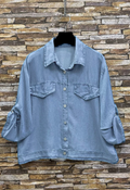 ELLYCLJSB Italian OS Sky Blue Lyocell Shirt Jacket