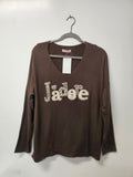 VI629 Brown Warm and Cosy Printed Sweater