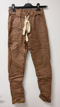 VICAM Solid Jogger Pants Camel