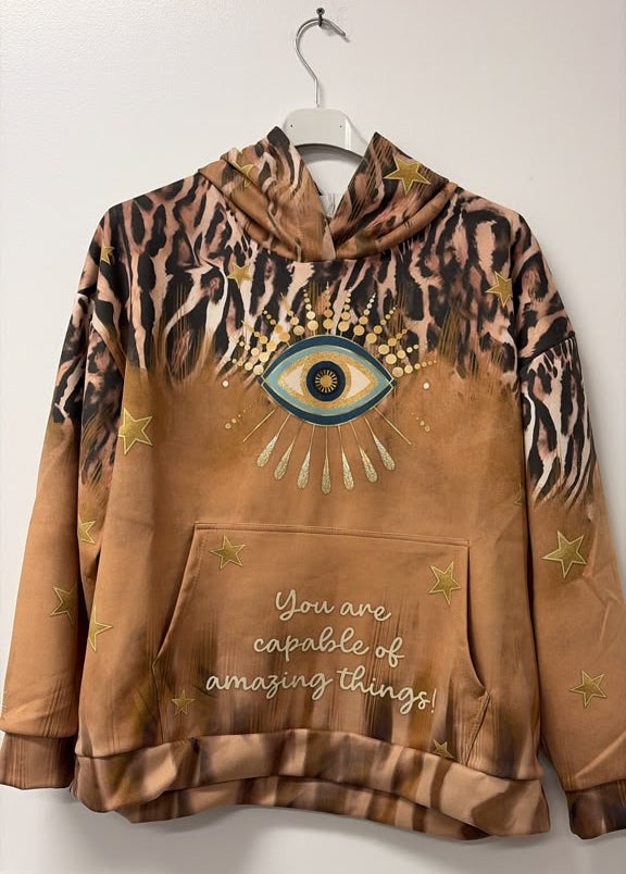 VIEAH Eye Amazing Things Hoodie Beige