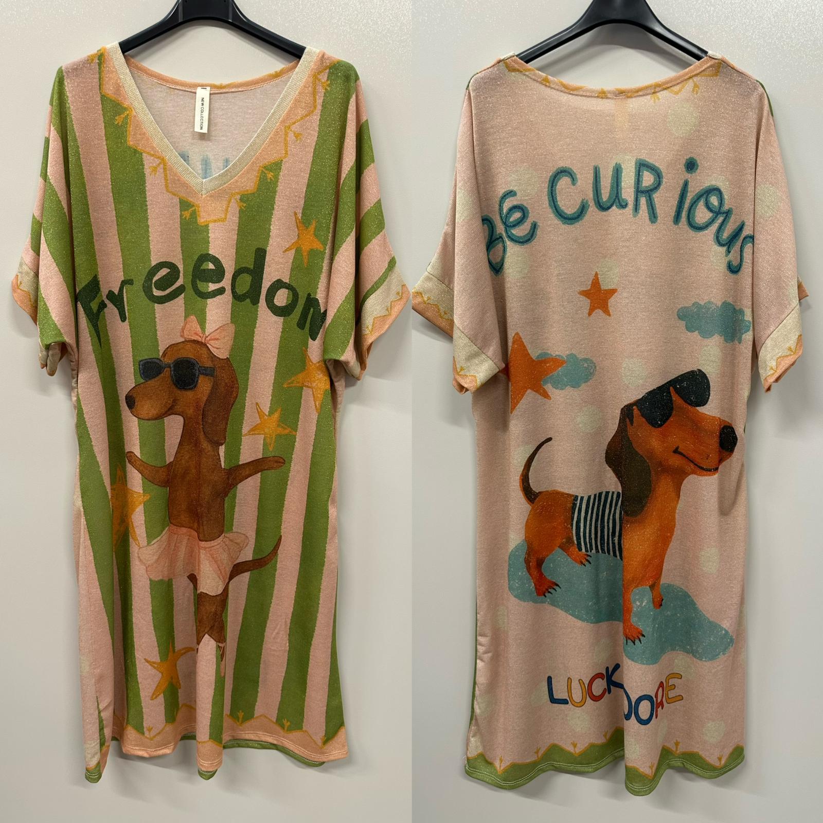 VIFD Freedom Dachshund Lurex Dress