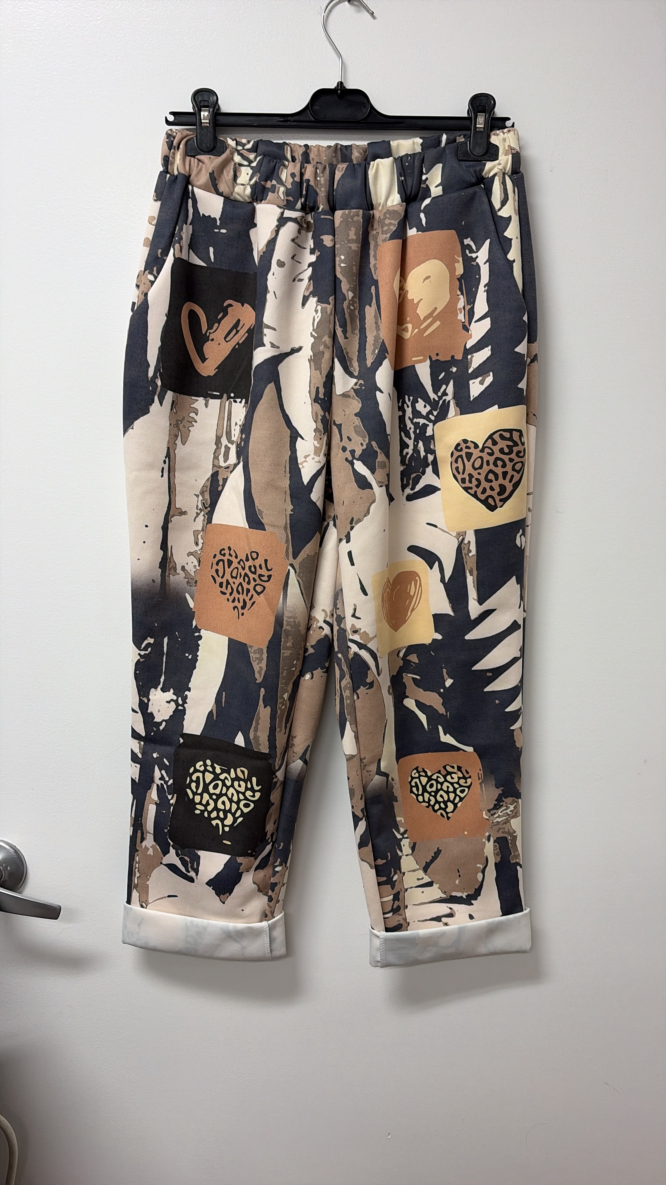 VIFRH Fern Leaf Heart Jogger Pants Navy