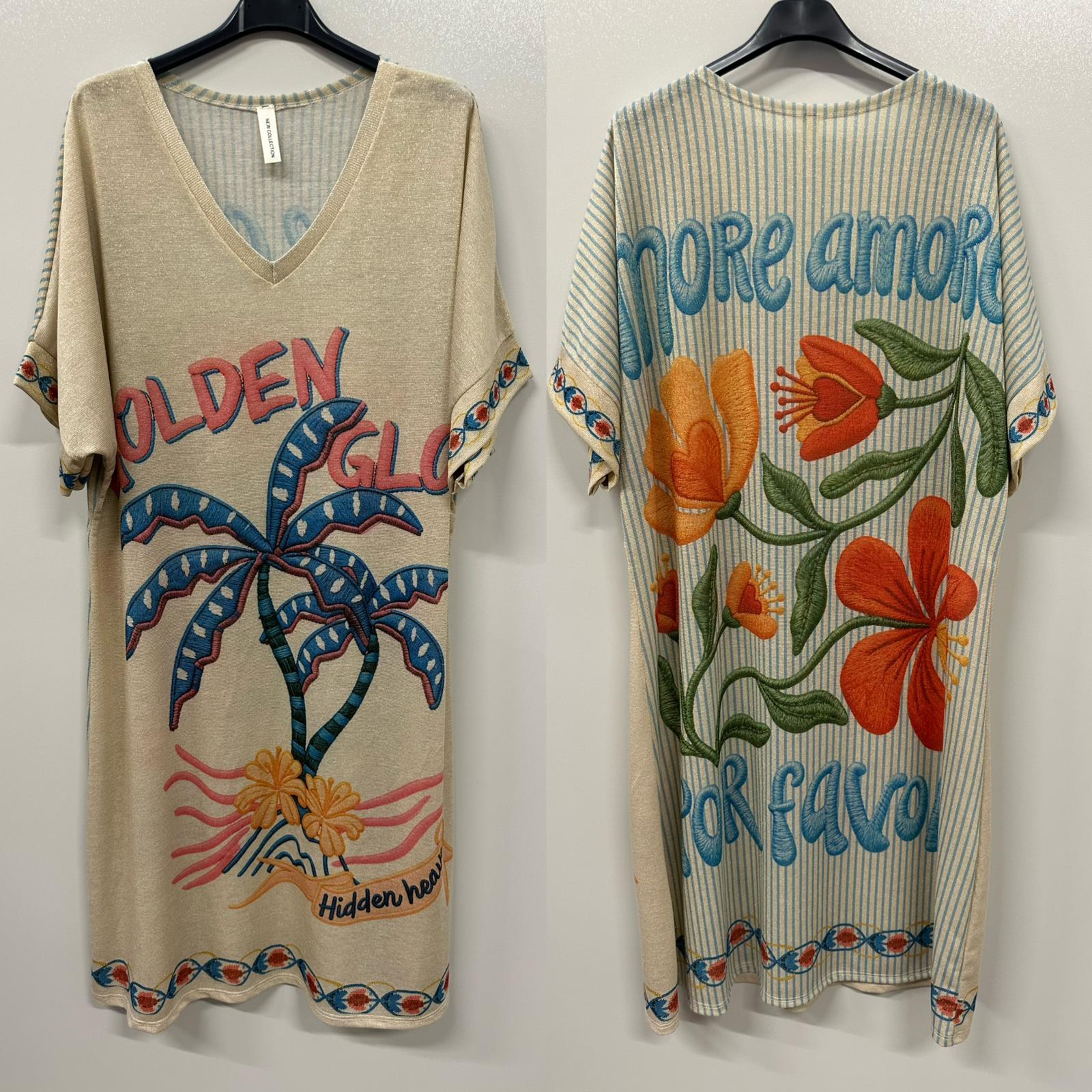 VIGG Golden Glow Amore Lurex Dress