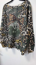 VILPC Leopard Cherry Knit Top