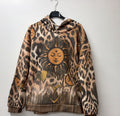 VILSH Leopard Sun Heart Hoodie Brown
