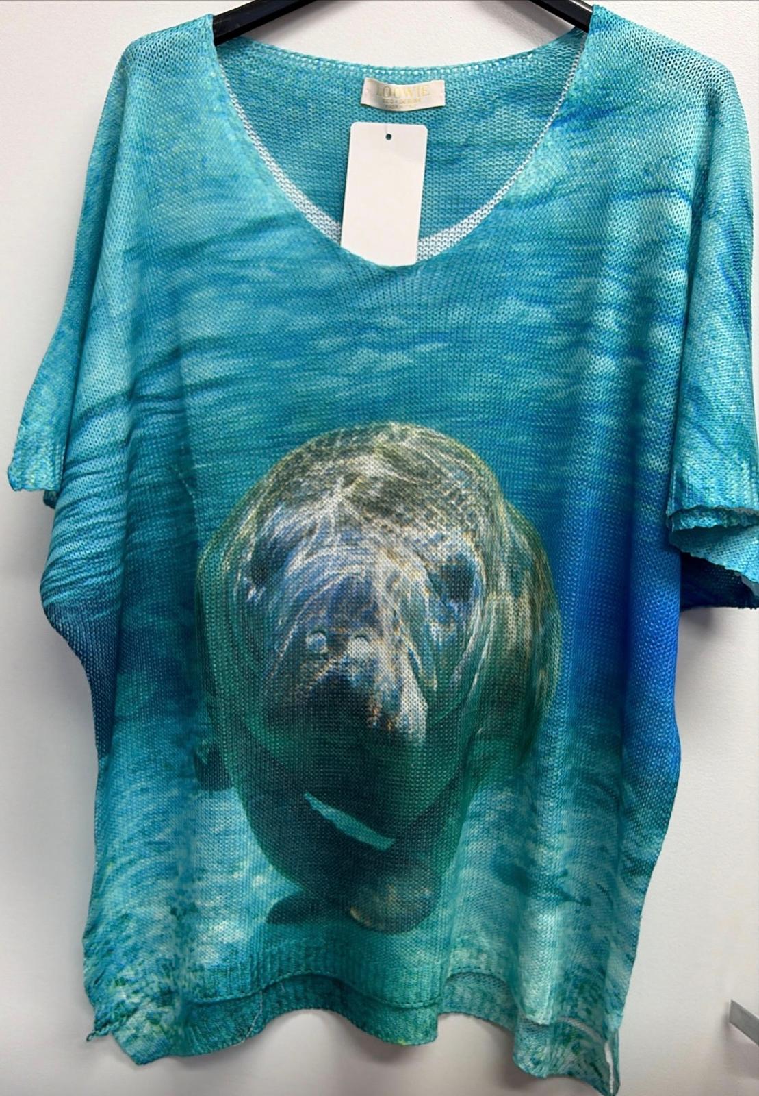 VIMNT Manatee Print Sweater