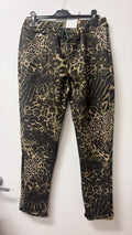 VIOLT Tiger Leopard Jogger Pants Olive
