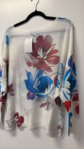 VIRBF Red & Blue Floral Knit Top