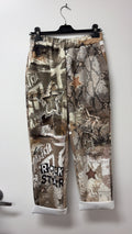 VIRKS Rock Star Graphic Jogger Pants Brown