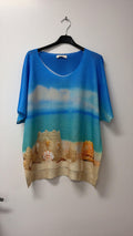 VISCB Seashell Beach Print Sweater