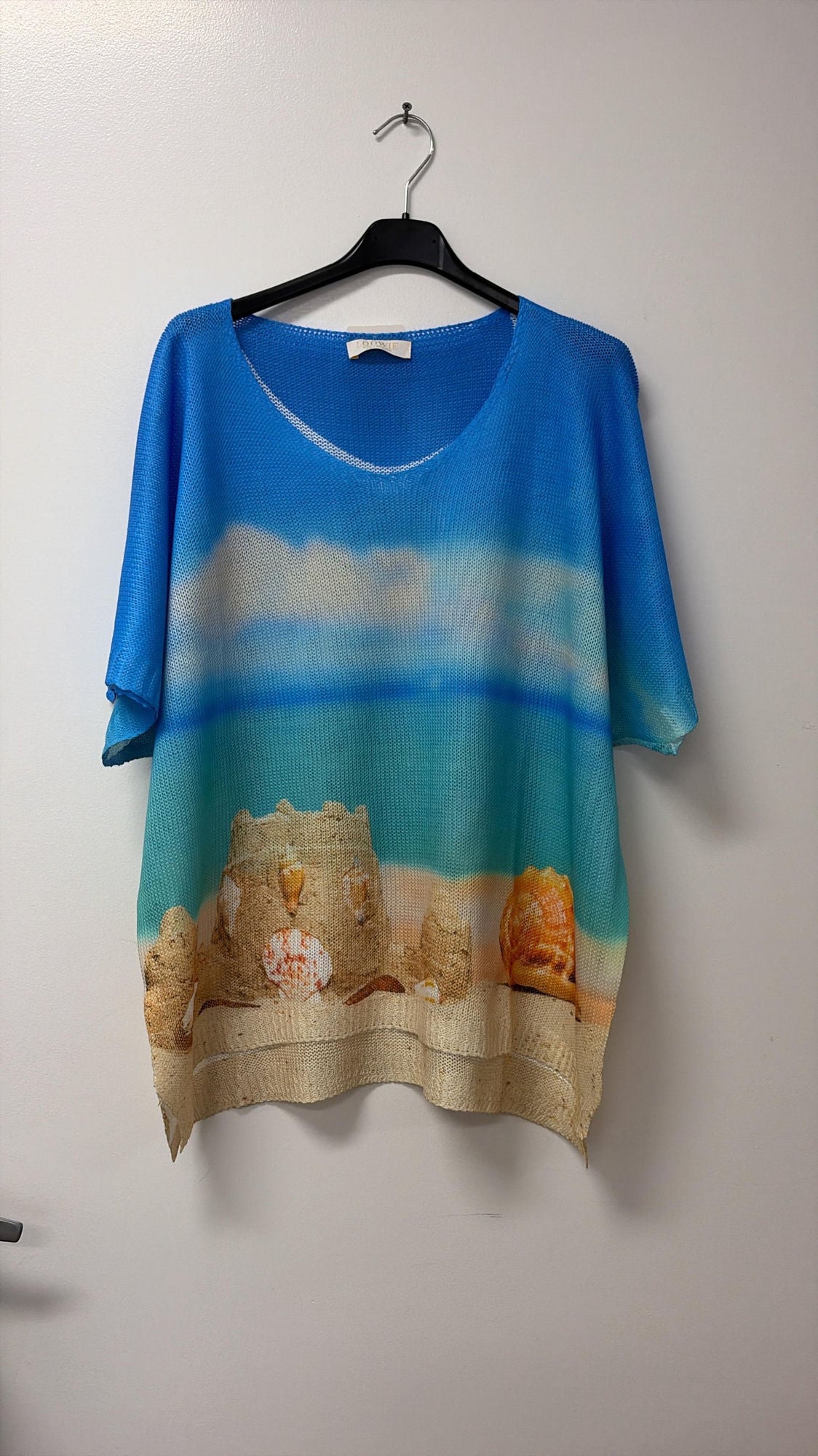 VISCB Seashell Beach Print Sweater