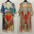 VISHR Sacred Heart Lobster Lurex Dress