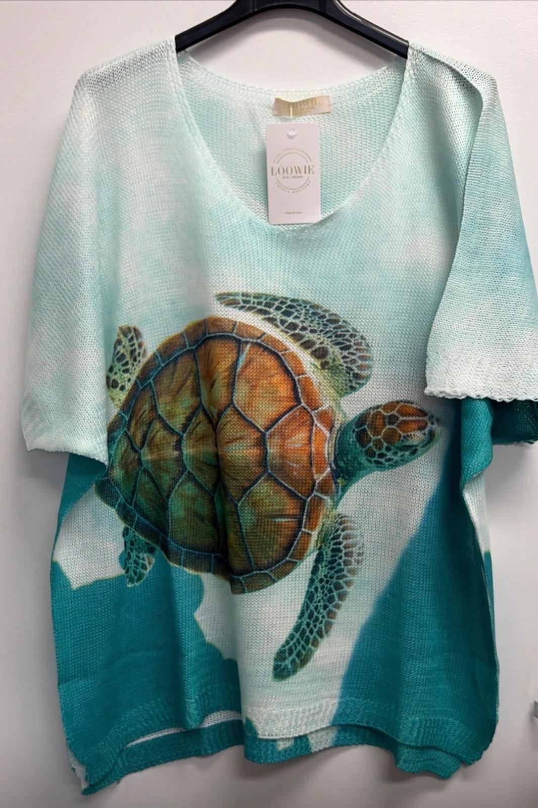 VITRT Turtle Print Sweater