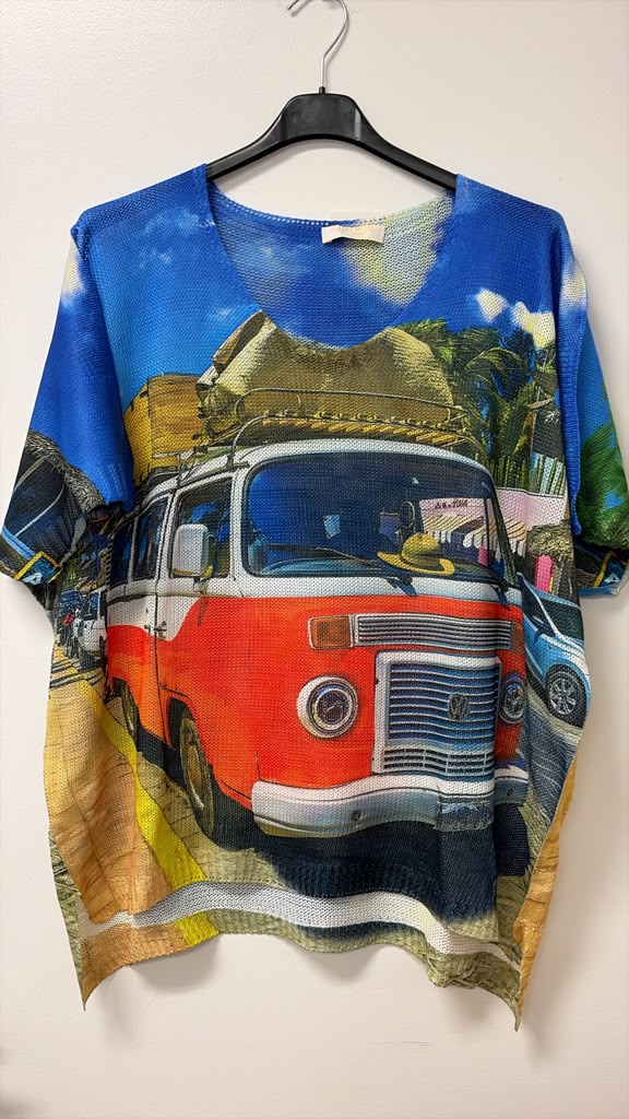 VIVWB Blue VW Van Knit Sweater