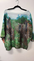 VIZEB Safari Zebra Knit Top