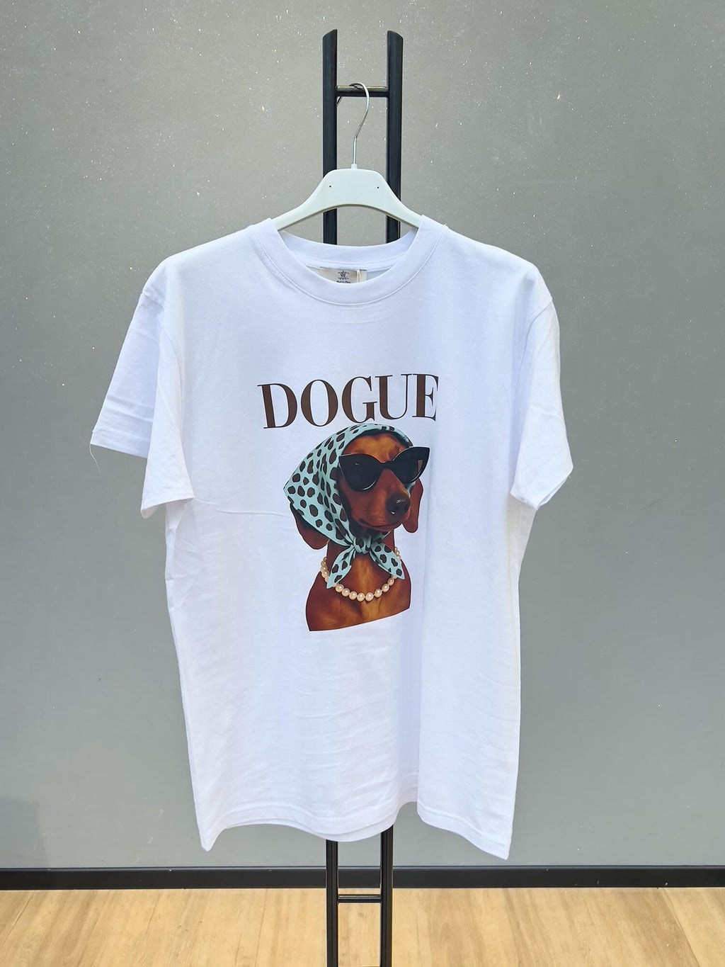 VLTDADR Dachshund Print T-Shirt Dark Brown