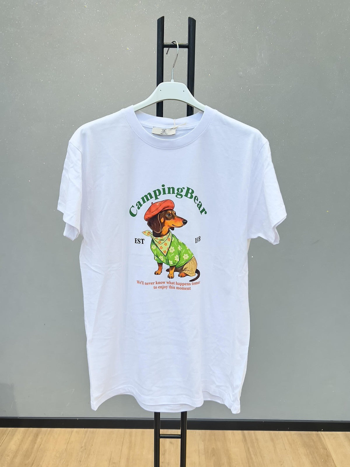 VLTDAGN Dachshund Print T-Shirt Green