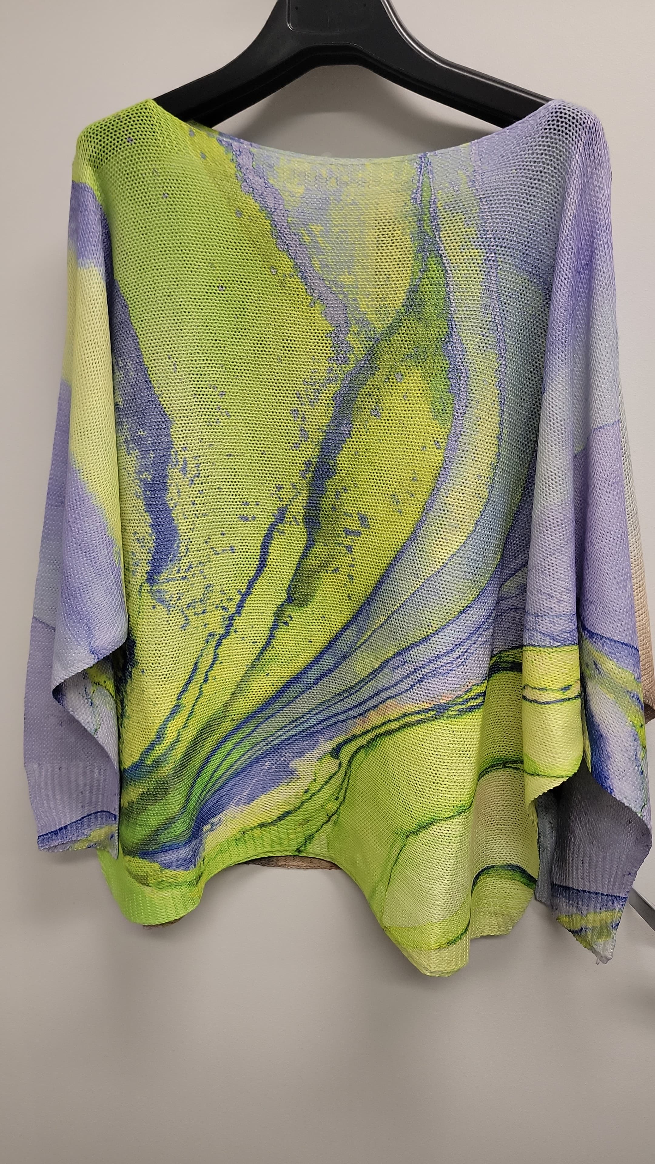 VITDY Yellow Tie-Dye Printed Knit Sweater LOOWIE