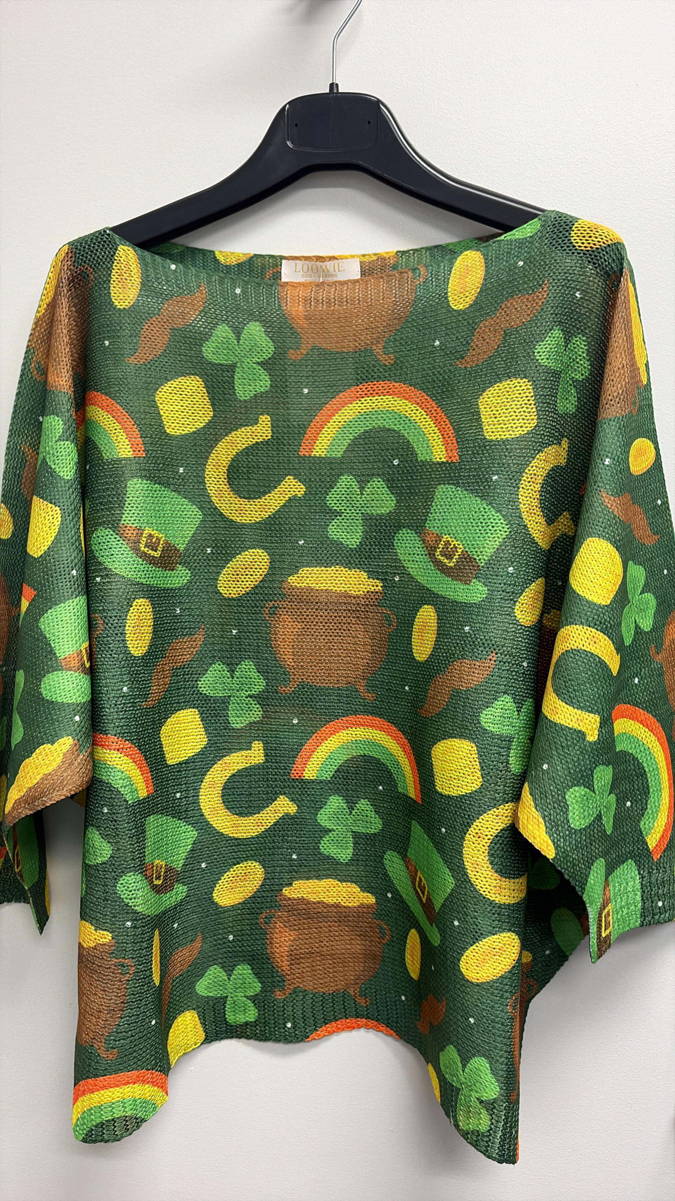 VISSPLC Italian OS St. Patrick Lucky Shamrock Knit