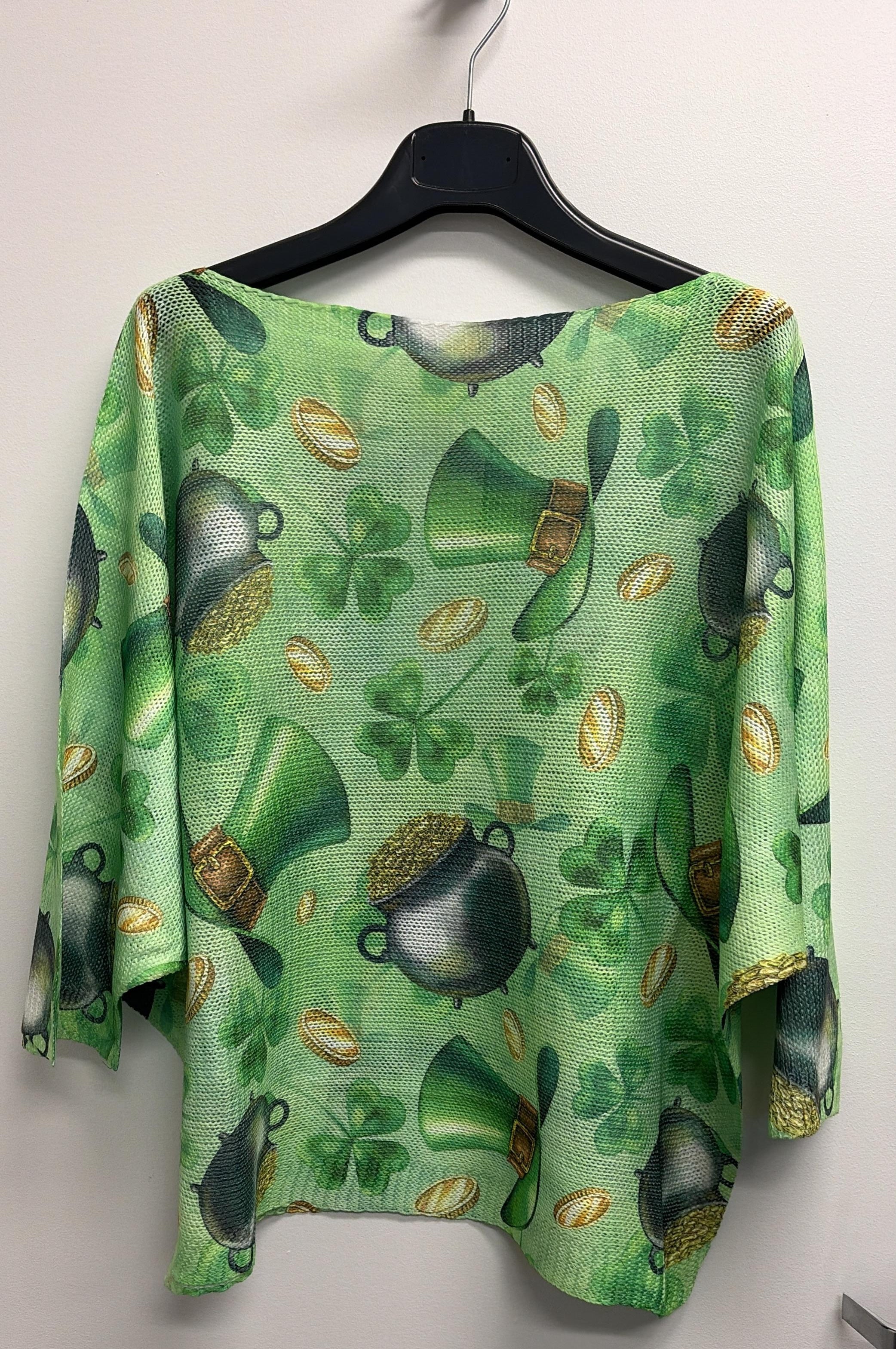 VISSPLKY Italian OS St. Patrick Shamrock Brew Knit