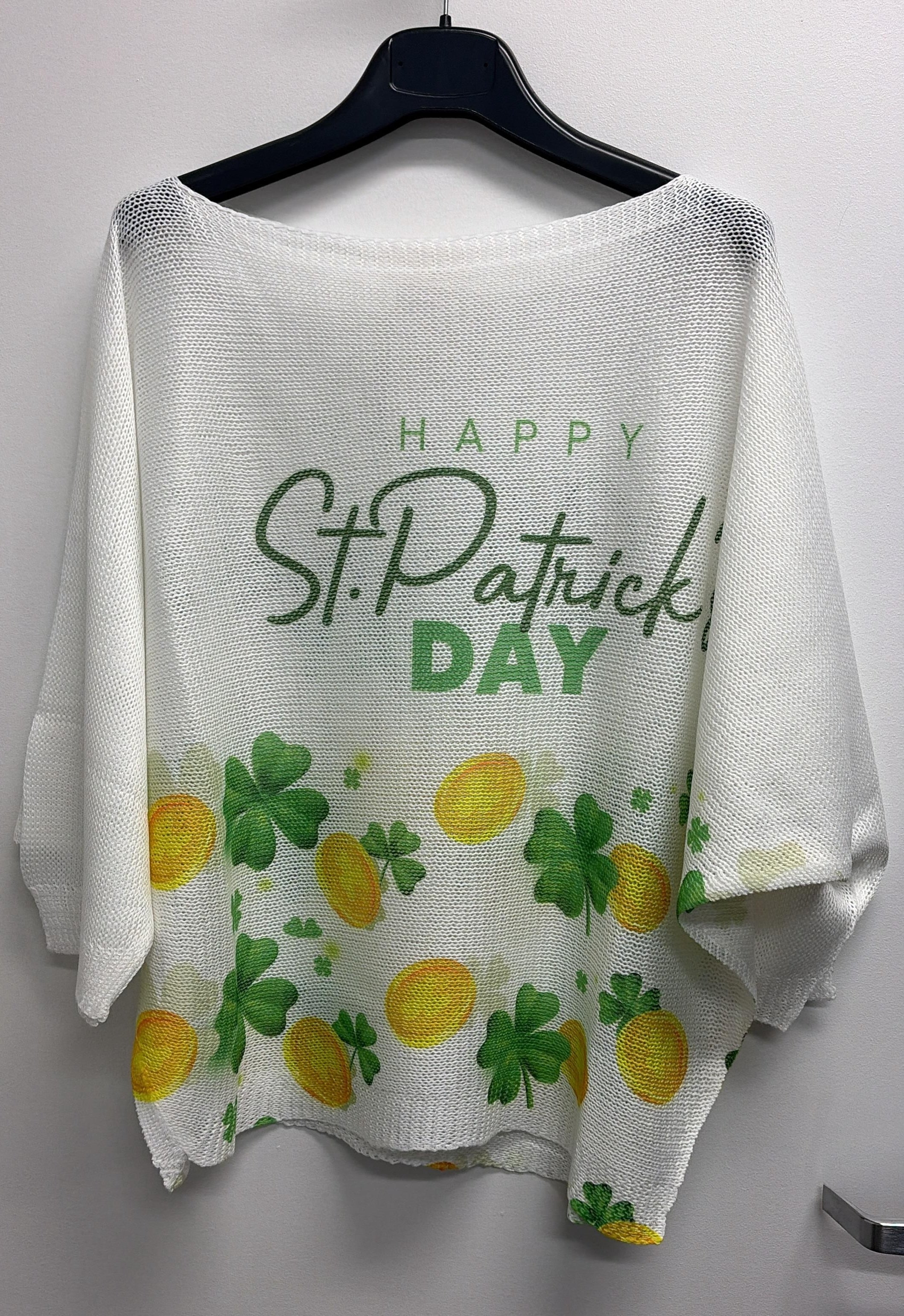 VISSPSTW Italian OS White St. Patrick Lucky Day Knit