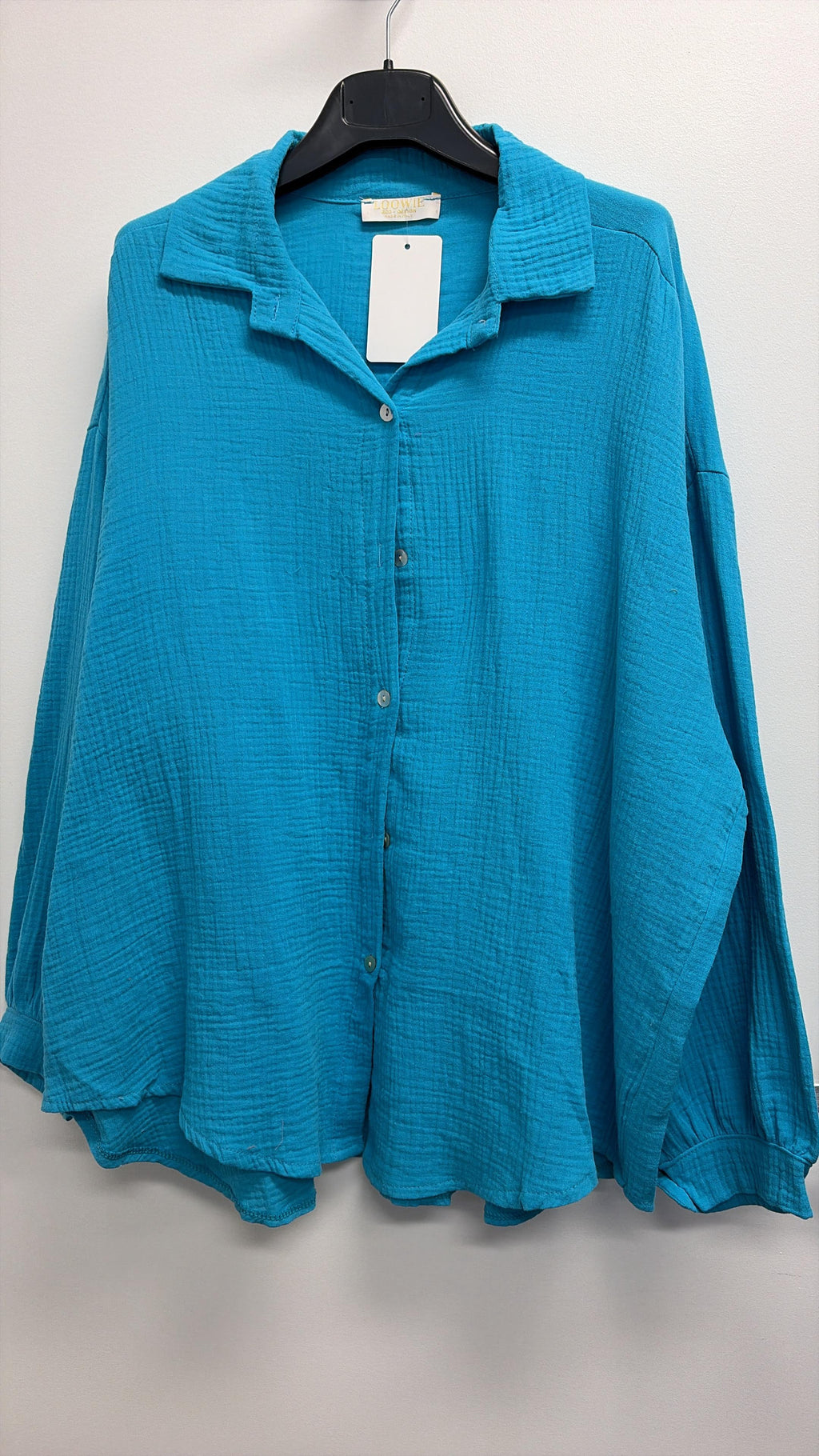 VIEYECT Italian OS Turquoise Gauze Cotton Cover Up