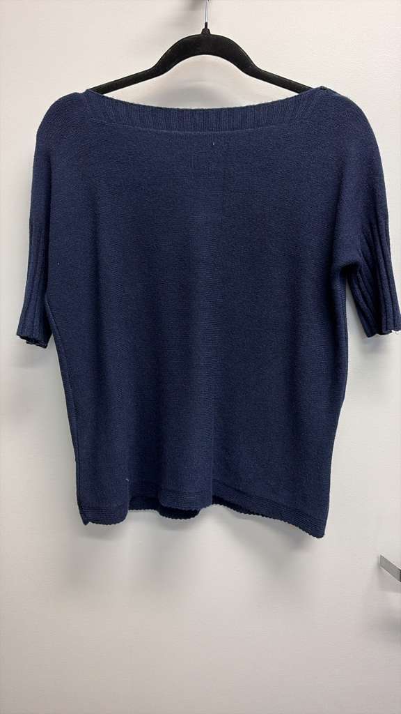 COBNKSN Italian OS Navy Boat Neck Knit Sweater