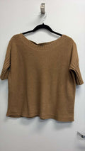 COBNKSCM Italian OS Camel Boat Neck Knit Sweater