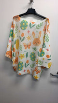 VISEAPB Italian OS Pastel Bunny Easter Print Knit Sweater