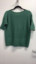 COBNKSGR Italian OS Green Boat Neck Knit Sweater
