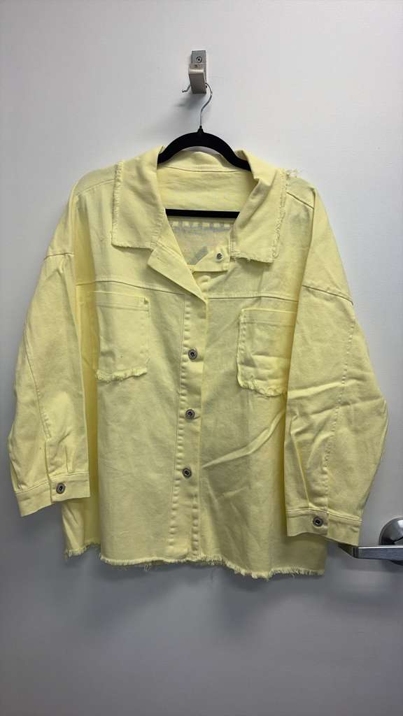 VIJHPY Italian OS Yellow Hand-Painted Cat Cotton Jacket