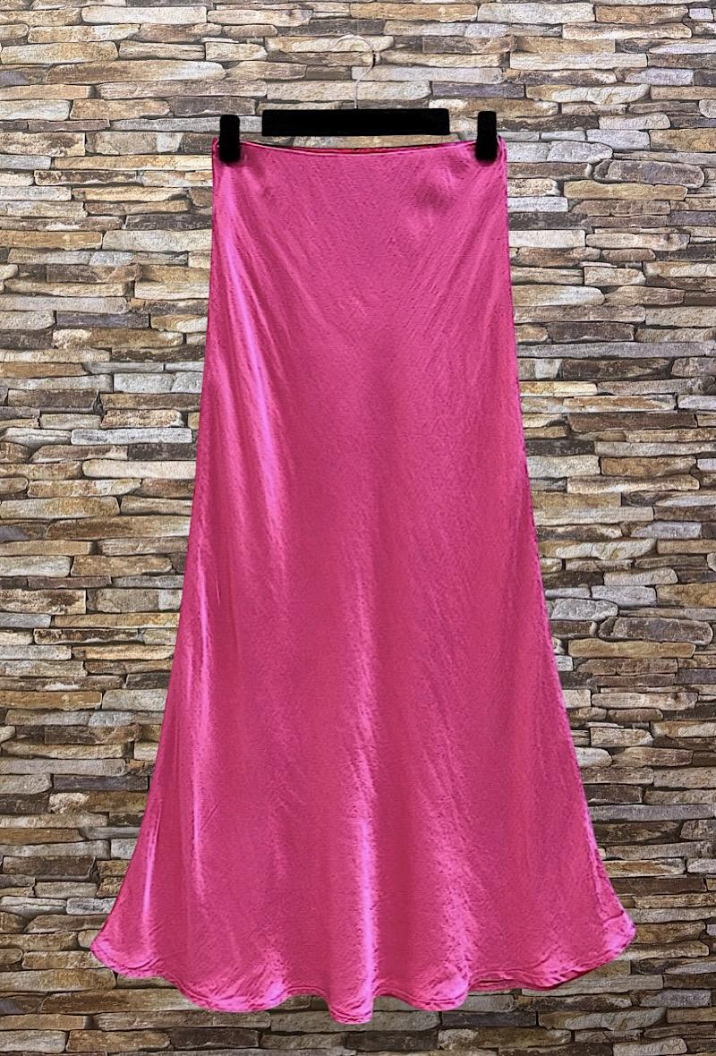 ESS2 Italian OS Viscose Satin Bias-Cut Midi Skirt - 18 Colors