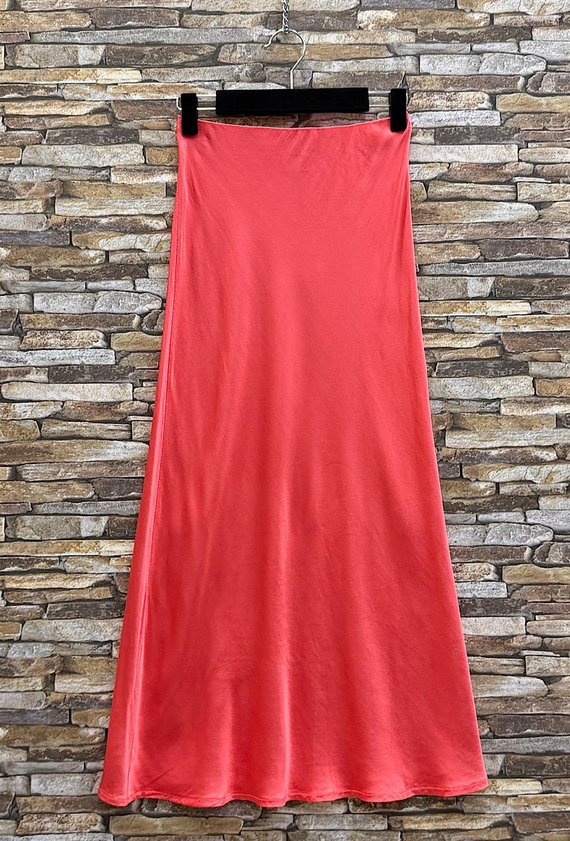 ESS2 Italian OS Viscose Satin Bias-Cut Midi Skirt - 18 Colors