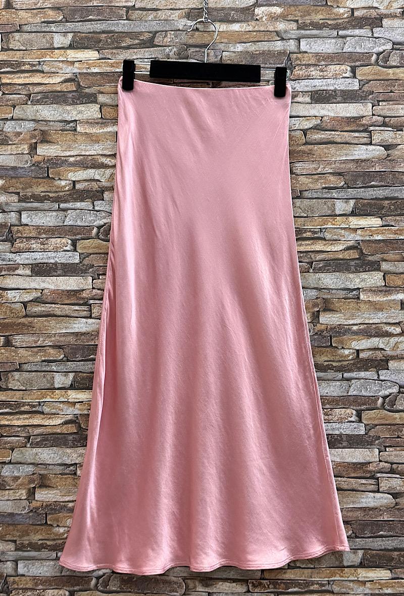 ESS2 Italian OS Viscose Satin Bias-Cut Midi Skirt - 18 Colors