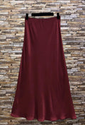 ESS2 Italian OS Viscose Satin Bias-Cut Midi Skirt - 18 Colors