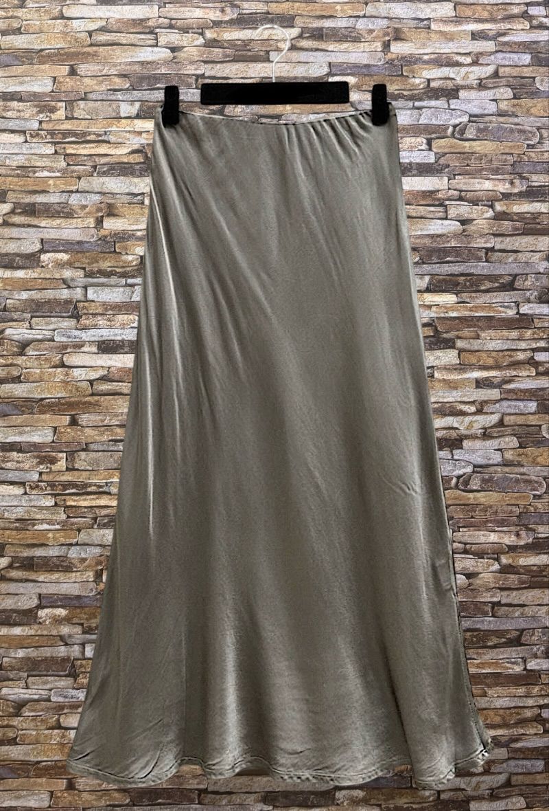 ESS2 Italian OS Viscose Satin Bias-Cut Midi Skirt - 18 Colors