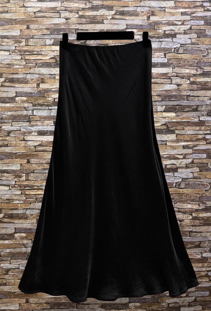 ESS2 Italian OS Viscose Satin Bias-Cut Midi Skirt - 18 Colors