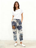 VISRPBLSSG Italian OS Blue Sun Star Graphic Print Pants