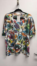 VISAOEMU Italian OS All-Over Eyes Multicolour Knit Sweater