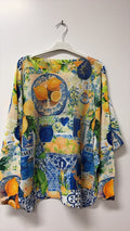 VIMTL Maiolica Tile Lemon Print Knit Sweater