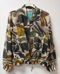 ZOJ01 Lightweight Olive Abstract Brushstroke Tencel Jacket