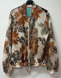 ZOJ05 Lightweight Cream Floral Leopard Tencel Jacket