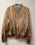 ZOJ12 Lightweight Tan Palm Zebra Tencel Jacket