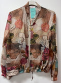 ZOJ16 Lightweight Beige Watercolor Floral Tencel Jacket