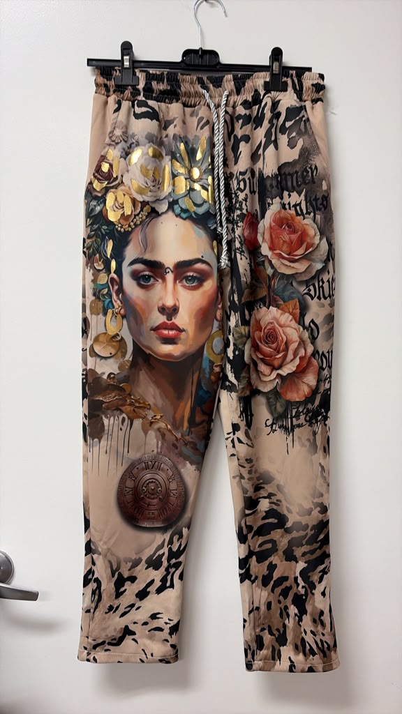 ZOLP4 Beige Venice Print Pants