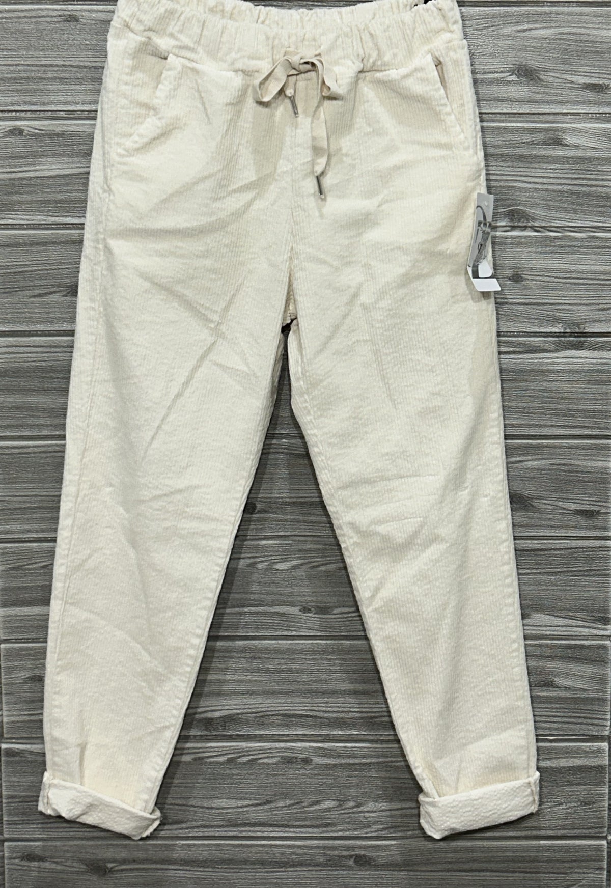 ZO8 Cream Corduroy Jogger Pants