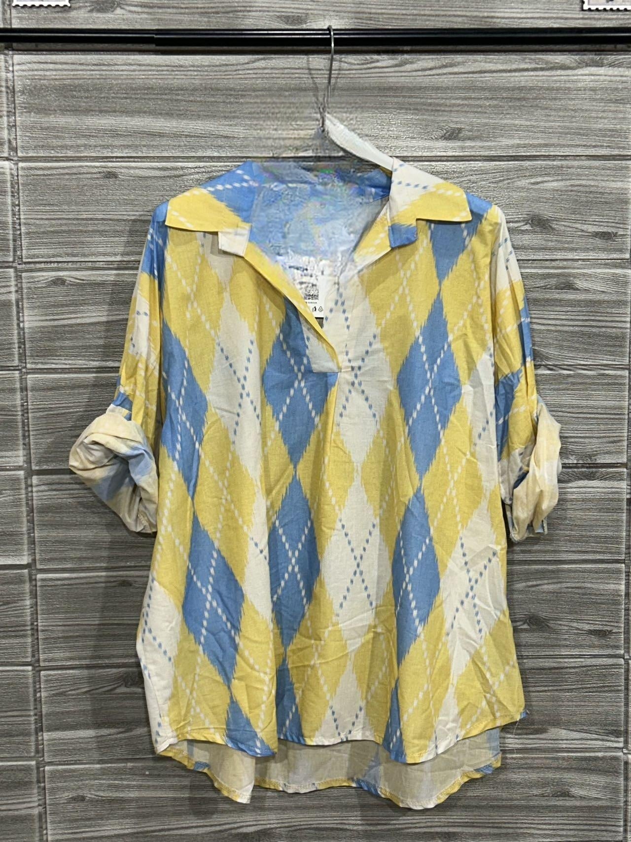 ZOPB4YL Printed Blouse Yellow