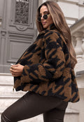SWTJ1 Brown Houndstooth Teddy Jacket