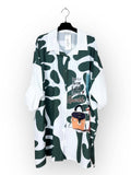 LNBAG2 Italian One Size White Bold Abstract Oversized Tunic